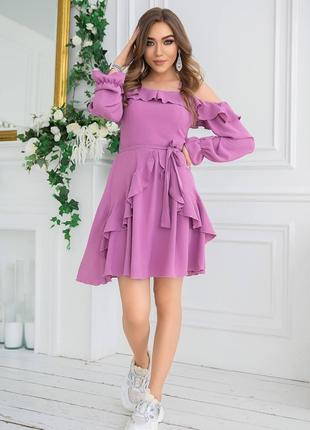 Женское платье цвет лаванда 433930