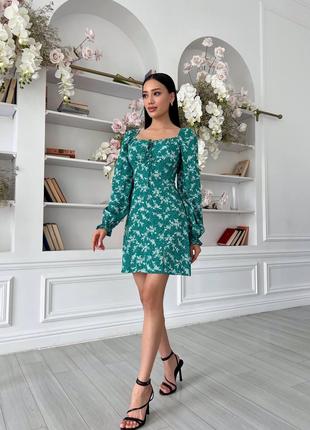 Женское летнее платье цвет зеленый 437167