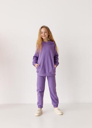 Детский спортивный костюм на девочку лилового цвета 420871