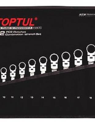 Набор ключей с трещоткой и шарниром комбинированных TOPTUL 12е...