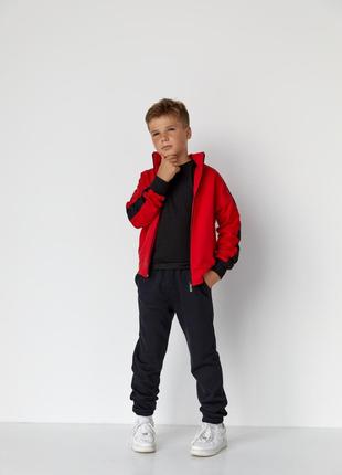 Детский спортивный костюм для мальчика красный р.170 439147