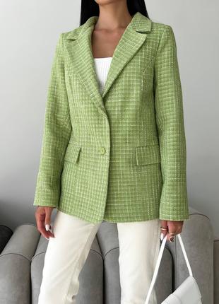 Женский пиджак цвет зеленый р.42 442503