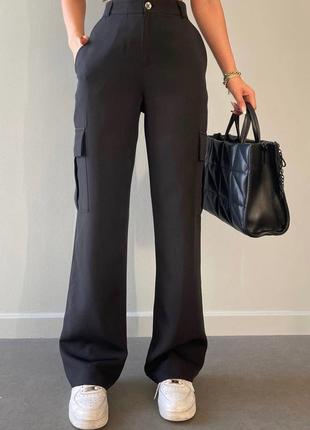 Стильные брюки карго черный