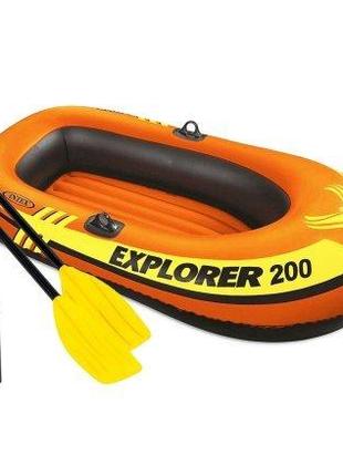 Intex Лодка EXPLORER весла и насос 185х94х41см