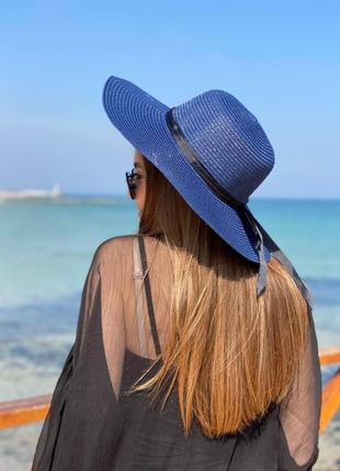 Летняя шляпа для прогулок и отдыха на пляже СИНЯЯ