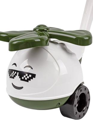 Детская игрушка-каталка Вертолет 9420TXK в сетке (Зеленый)