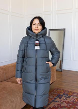 Женская удлиненная зимняя куртка 332