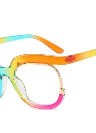 Женские имиджевые ретро очки - радуга