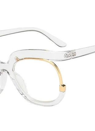 Женские имиджевые прозрачные ретро очки