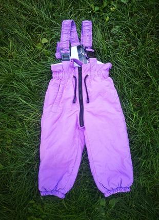 Новые лыжные брюки на 1-2 года зимний полукомбинезон на 92 см