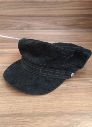 Фуражка кепка вельвет accessorize в чорному кольорi