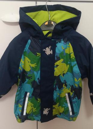 Куртка грязепруф на флісі 1-2 роки демісезонна курточка дощовик