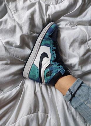 Кроссовки nike air jordan retro tie-dye