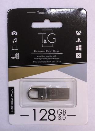 Флеш драйв T&G; Flash Draiv металева з карабiном (USB/ 128GB/ ...
