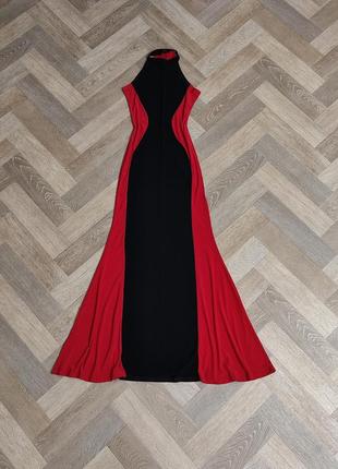 Young blood вечернее длинное платье red and black