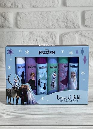 Набір бальзамів для губ від Disney серія Frozen 6 шт.