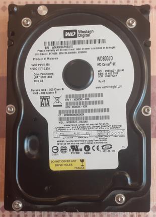 Жорсткий диск Western Digital WD800JD SATA 80 GB Тест ОК