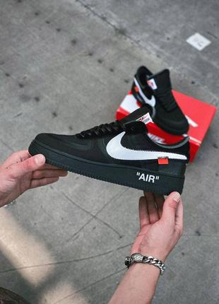 Кроссовки nike air force x off white 1 low black