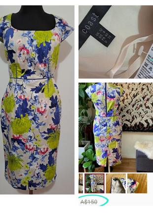 Фирменное котоновое миди платье в роскошные цветы супер качество!