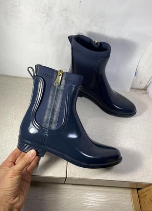 Tommy hilfiger rain boot ankle резиновые сапоги 38 р 24 см ори...