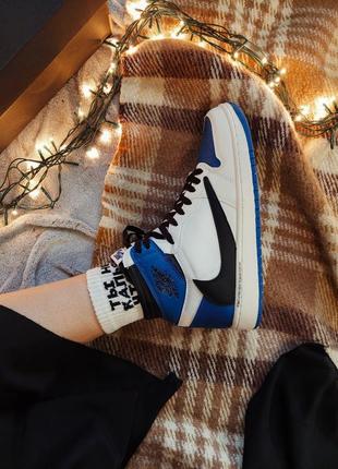 Кроссовки nike air jordan 1 hihg x fragment x trawis scott