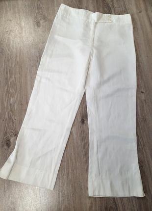 Стильные белые льняные брюки испания