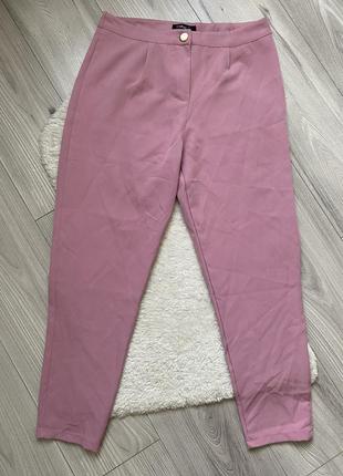 Брюки легкі рожеві завужені штани укорочені