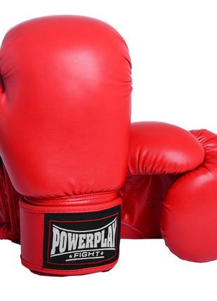 Боксерские перчатки PowerPlay 3004 Красные 16 унций