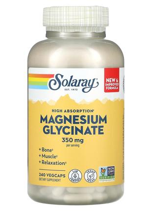 Магний глицинат 350 мг Solaray Magnesium Glycinate поддержка н...