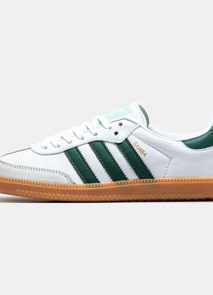 Кроссовки Adidas Samba White\Green