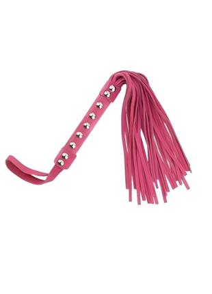 Флоггер DS Fetish Leather flogger pink suede leather