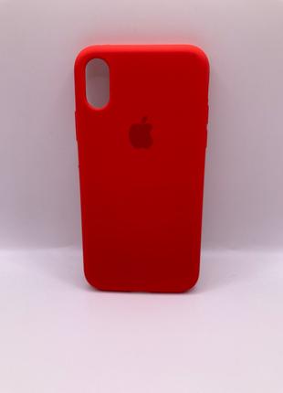Чохол IPhone Xs silicon case AA червоний