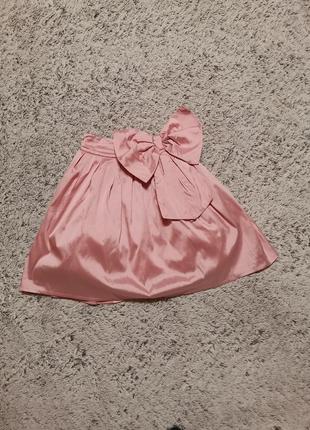 Пышная розовая юбка с бантом., на 8 лет