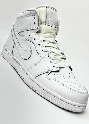 Кроссовки nike air jordan 1 високі, (white)