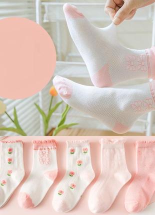 Комплект 5 пар шкарпеток для дівчинки дитячі шкарпетки детские...