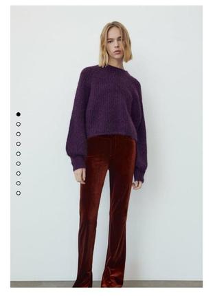 Новые бархатные брюки zara 2023