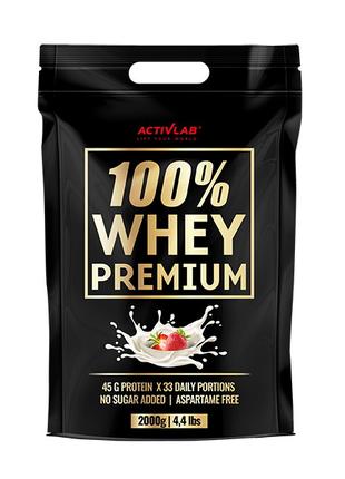Протеїн Activlab 100% Whey Premium, 2 кг Полуниця