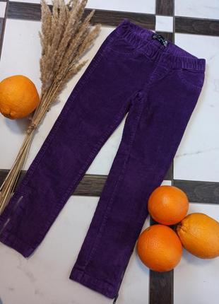 Вельветовые фиолетовые брюки на девочку 116р.