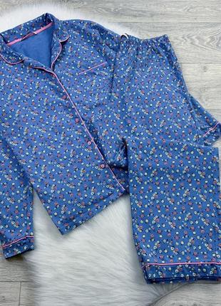 Коттоновая пижама в цветочный принт