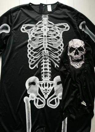 Карнавальный костюм скелет смерть на хеллоуин halloween с маской