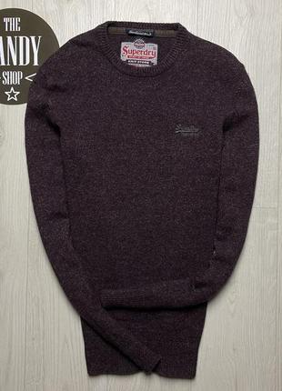 Чоловічий вовняний светр superdry, розмір m
