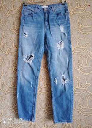 (815) отличные рваные джинсы stradivarius/размер евро 34