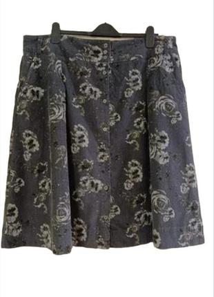 Женская классическая винтажная вельветовая юбка на пуговицах,б...