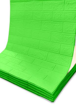 Самоклеющаяся декоративная 3D панель 3D Loft под зеленый кирпи...