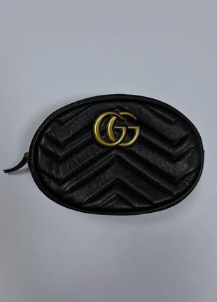 Поясна мини сумка на ремень gucci gg marmont