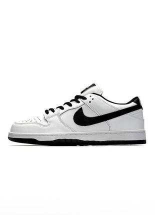 Мужские кроссовки nike sb dunk low pro white black