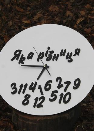 Настенные часы с надписью яка різниця