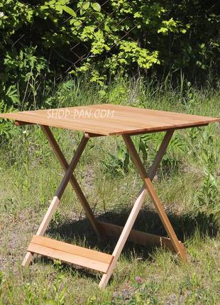Раскладной деревянный столик со стульями 4 шт для пикника (72х...