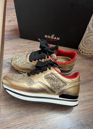 Золоті кросівки hogan оригінал