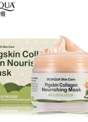 Маска для лица bioaqua с коллагеном pigskin collagen nourishin...